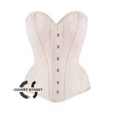 Nude Color Cotton Waist Training Corset Gothic Overbust Bustier Top
