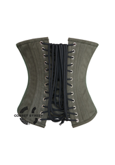 Army Green Cotton Gothic Underbust Waist Training Bustier Corset