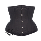 Black Cotton Underbust Corset Gothic Costume Bustier Top