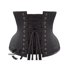 Black Cotton Underbust Corset Gothic Costume Bustier Top