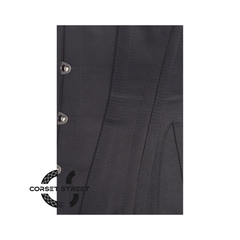Black Cotton Underbust Corset Gothic Costume Bustier Top