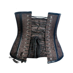 Brown Brocade Gothic Underbust Waist Training Corset