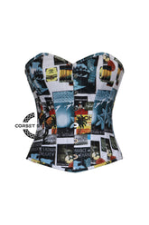 Women’s Printed Beach Cotton Summer Costume Gothic Overbust Corset