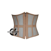 Nude Mesh With Nude Cotton Gothic Costume Underbust Corset Top