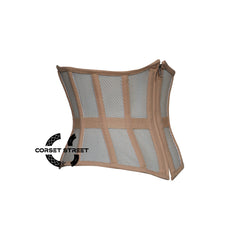 Nude Mesh With Nude Cotton Gothic Costume Underbust Corset Top