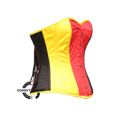 Helena Schwarz gold Red and Gold-Yellow and Black Overbust Plus Size Corset Top