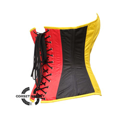 Helena Schwarz gold Red and Gold-Yellow and Black Overbust Corset Top
