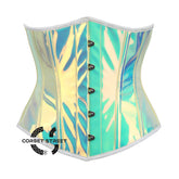 Holographic Leather Waist Cincher Bustier Underbust Corset