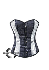 Black White Newspaper Corset