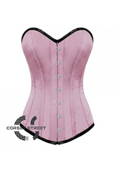 Pink Black Satin Corset