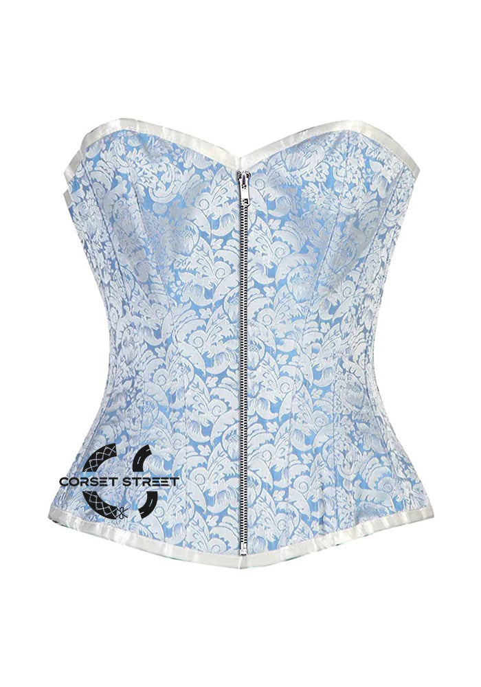 Blue White Corset