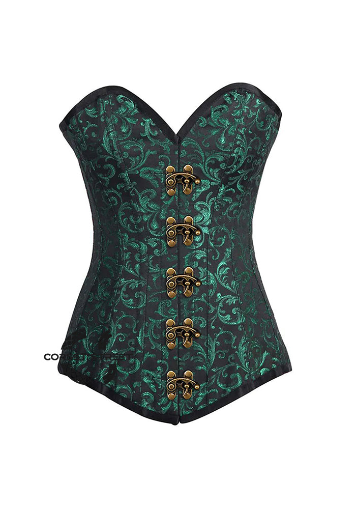 Green Black Corset