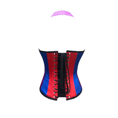 Multi-Color Satin Stripes Overbust Corset Pride Costume Rainbow Top