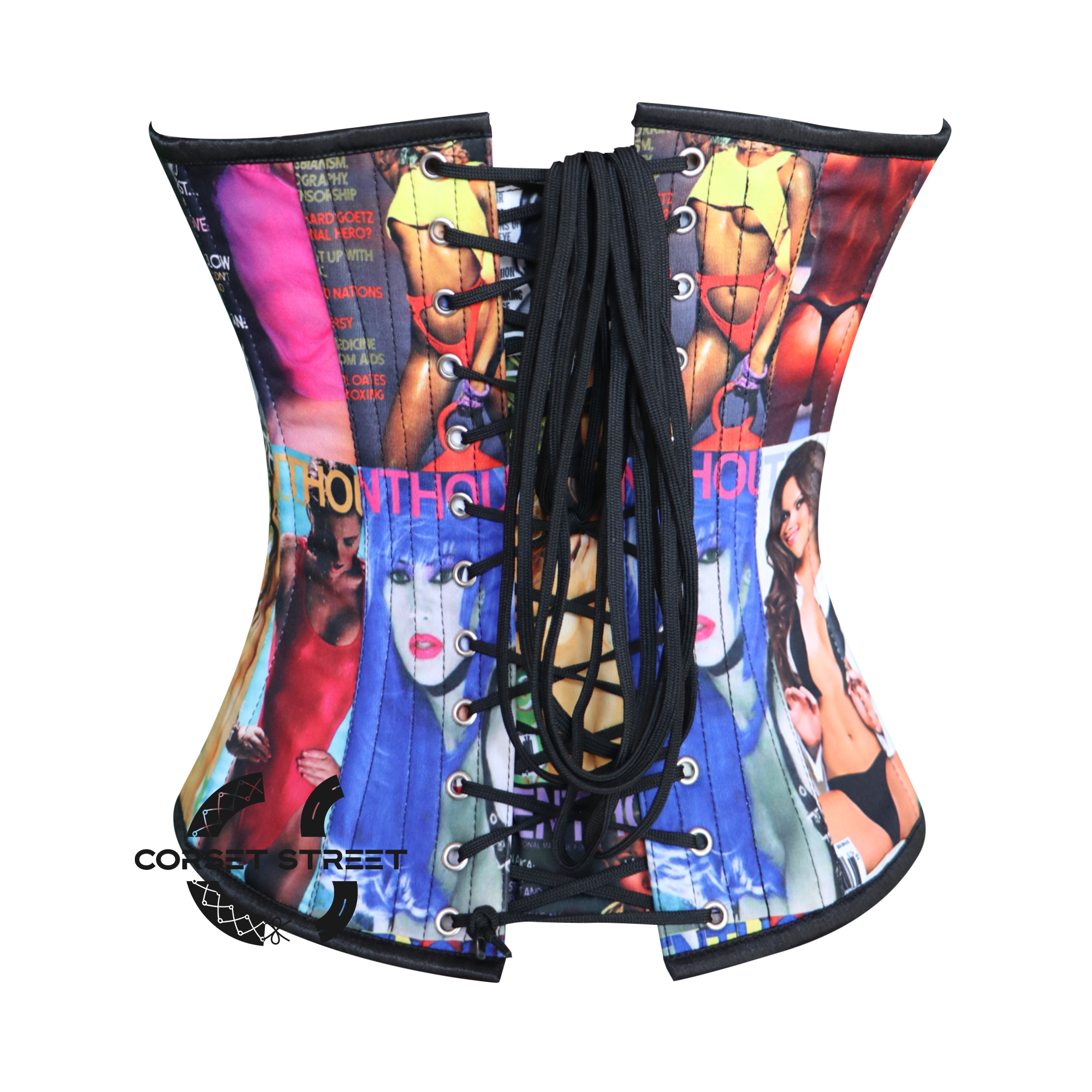 Printed Corset Sexy Overbust Costume Waist Training Bustier Top