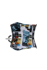 CorsetStreet Women’s Printed Beach Cotton Summer Gothic Underbust Corset