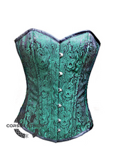 Green overbust corset