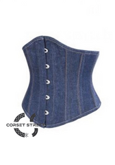 Gothic Blue Denim Corset Online