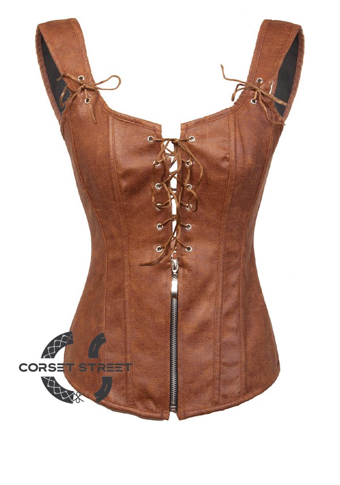 Brown Leather Corset